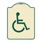 Signmission Large Handicapped Symbol Heavy-Gauge Aluminum Architectural Sign, 24" x 18", TG-1824-23889 A-DES-TG-1824-23889 - alternate 1